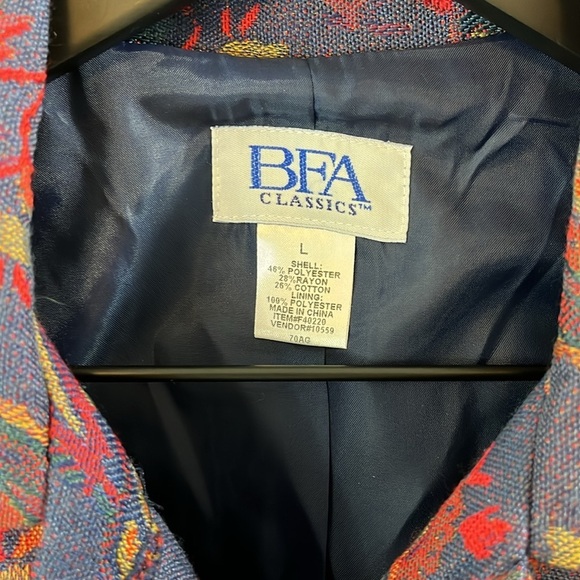 NWOT Vintage BFA Classics Tapestry Paisley Blazer Jacket - Size Large - Picture 7 of 8